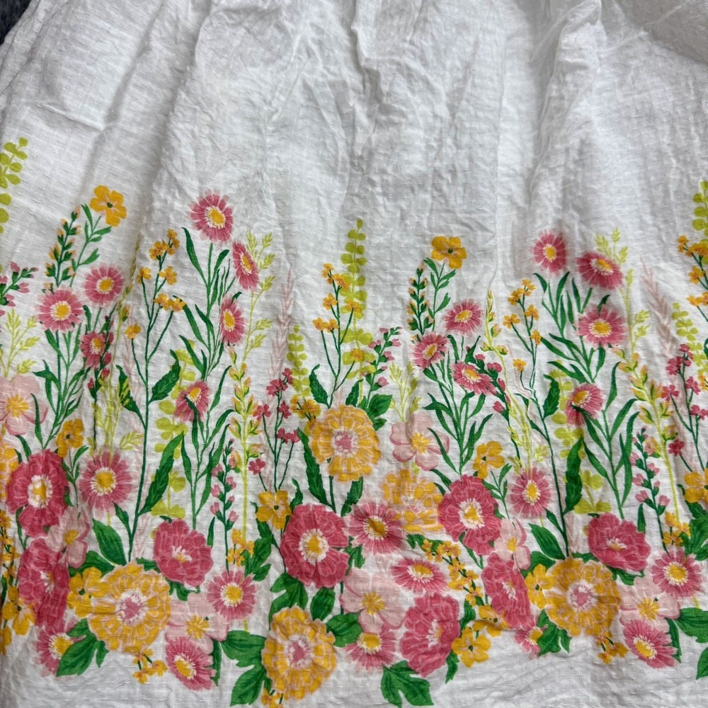 Haute Hippie Kids Spring Summer Floral Dress Girls 5T White Cotton Boho Garden - Picture 3 of 12